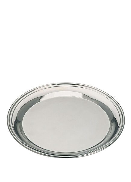 Silver Round Food Serving Tray
