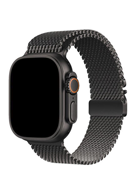 Apple Watch Ultra Uyumlu Milano Loop Titanyum Akıllı Saat Kordon