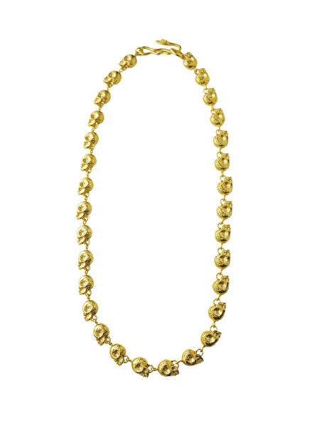 Skull Chain Altın Kaplama Kolye