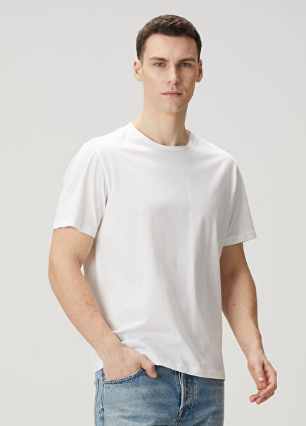 Regular Fit Precise White T-Shirt