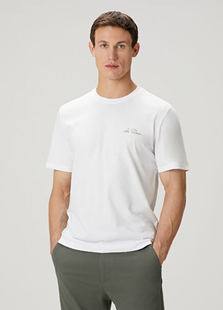 Wild Flower Beyaz Organik Pamuk T-shirt