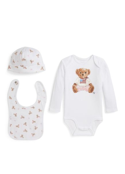 Beyaz 3lü Kız Bebek Set