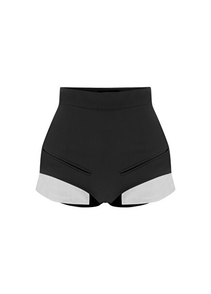Black Women's Shorts with Pocket Detail