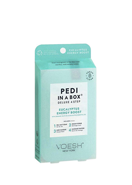 New York Pedi In A Box Deluxe Eucalyptus 4-Step Pedicure Set