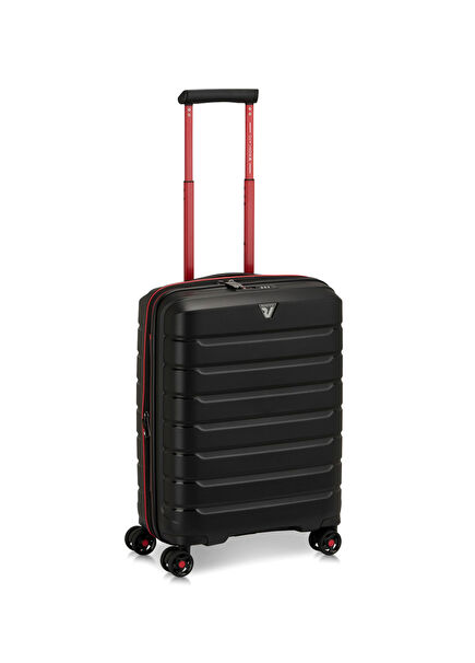 41818381-81 Trolley Cabina 4R B-Flying Move Nero Fumo Black Suitcase 55 cm