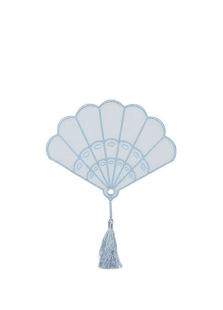 Bonita Tassel Detailed Set of 2 Blue Coaster