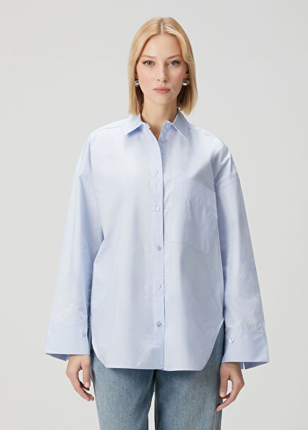 Derris Açık Mavi Organik Pamuk Gömlek