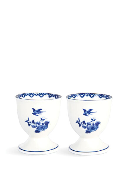 Delft Blue Patterned Egg Stand Set of 2