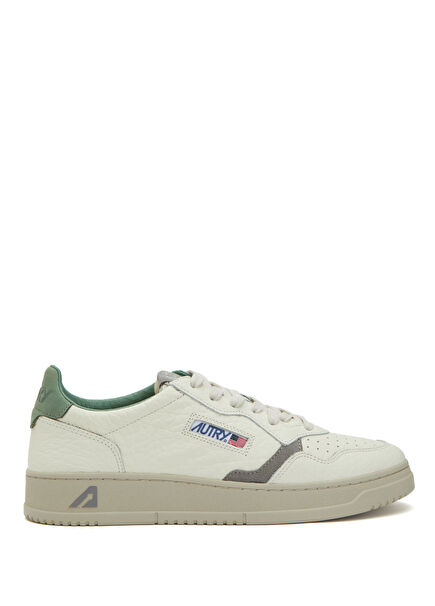 Krem Erkek Deri Sneaker