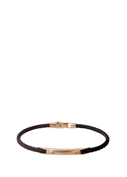 Kelepçe 14 Ayar Altın Çelik Erkek Bileklik