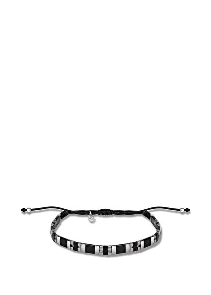 Tessera Phantom Black Men's Silver Bracelet