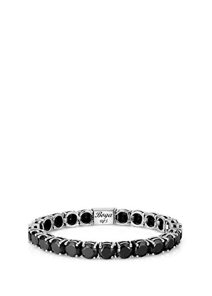 Block Tennis Black Men's Bracelet