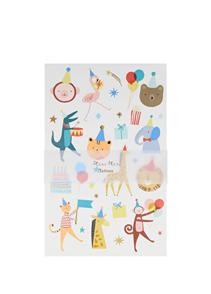 Hayvan Geçit Töreni Unisex Çocuk 2'li Geçici Dövme