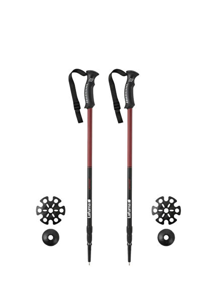 Lautaret Burgundy Aluminum 2-Piece Baton Set
