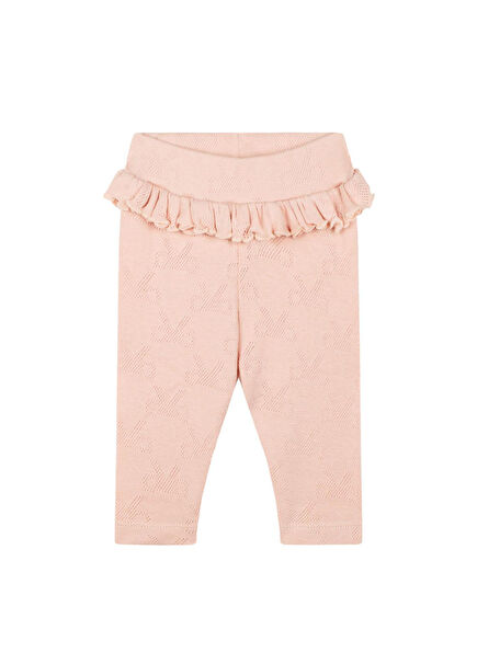 Pembe Kurdele Jakar Fırfırlı Kız Bebek Tayt