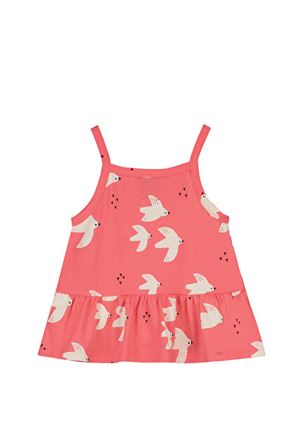 Barcelona Orange Girls Organic Cotton Tank Top