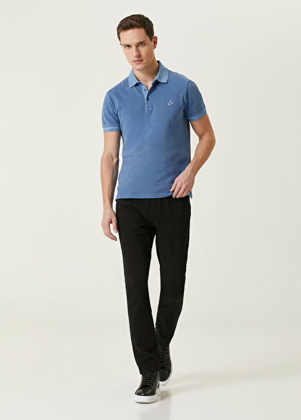 Slim Fit Siyah Spor Pantolon