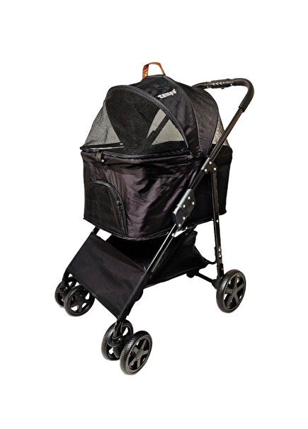 Albon Black Cat and Dog Transport Trolley