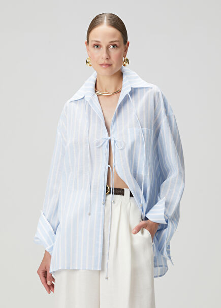 Sicilyia Blue Striped Shirt