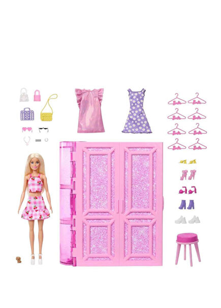 Barbie'nin Rüya Gardrobu ve Bebek Oyun Seti HXD58