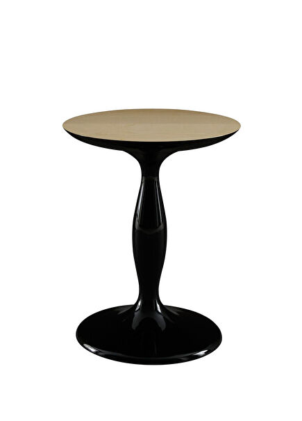 Parigi Siyah Masif Çınar Yan Sehpa