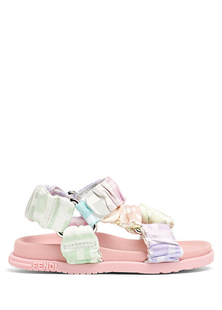 Colorblocked Desenli Kız Çocuk Sandalet