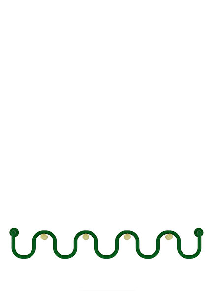 Wave Yeşil Sarı Metal Askılık