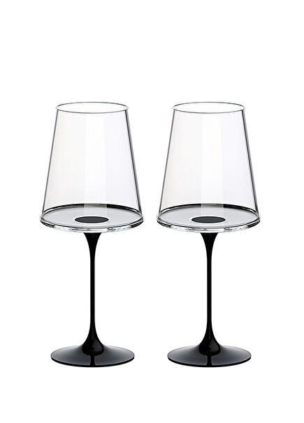Split Glass Black Glass 2-Piece Red Wine Glass