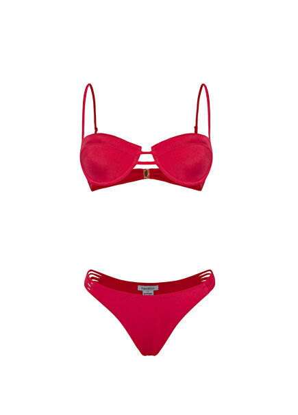 Pure Shadow Red Women's Bikini Set