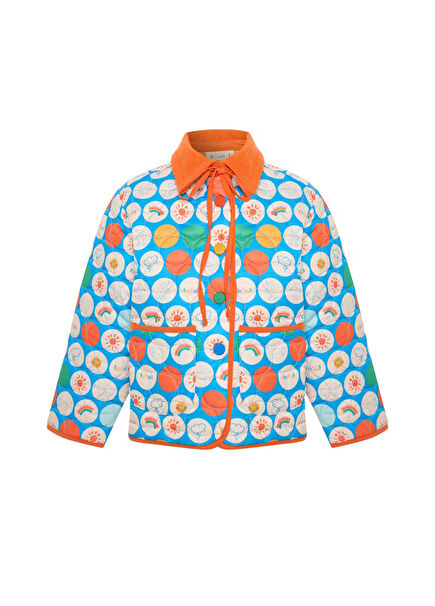 Orange Bubble Kapitoneli Unisex Çocuk Ceket