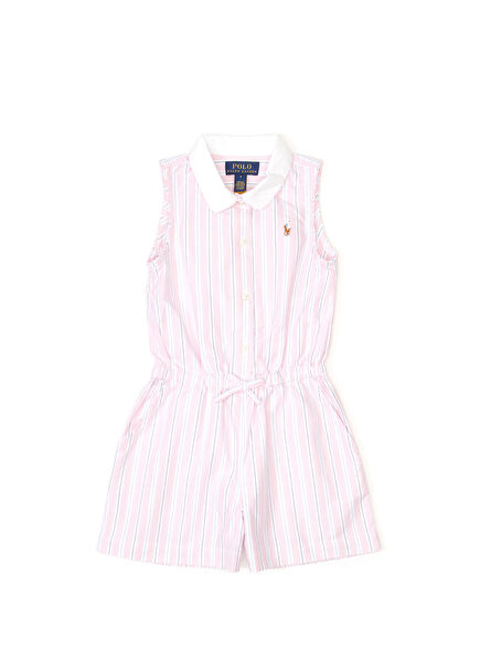 Çok Renkli Çizgili Kız Çocuk Tulum