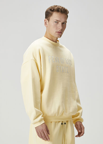 Yellow Logo Embroidered Sweatshirt