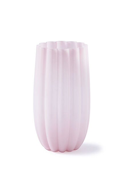 Melon L Light Pink Glass Vase