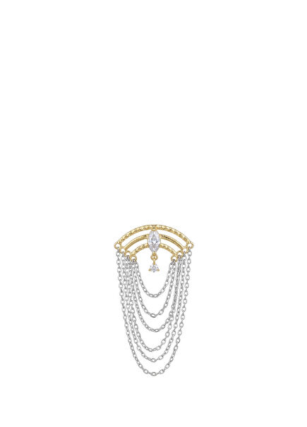 Maze Diamond Stone 14K Gold Women's Earrings