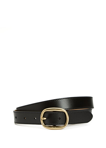 Siyah Kadın Deri Kemer