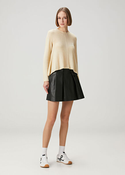 Black Mini Leather Skirt