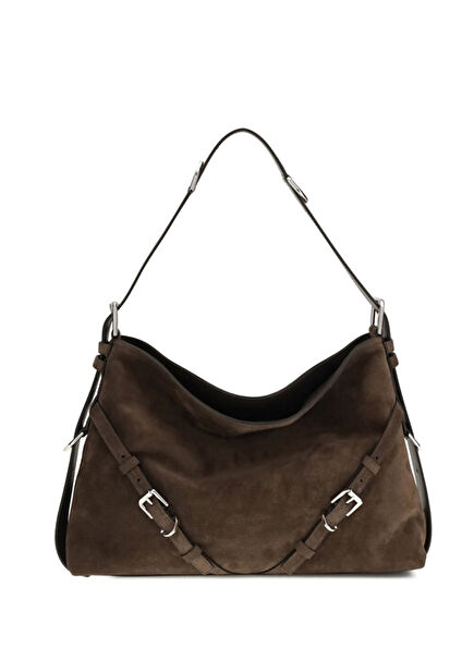 Voyou Medium Brown Women's Suede Bag