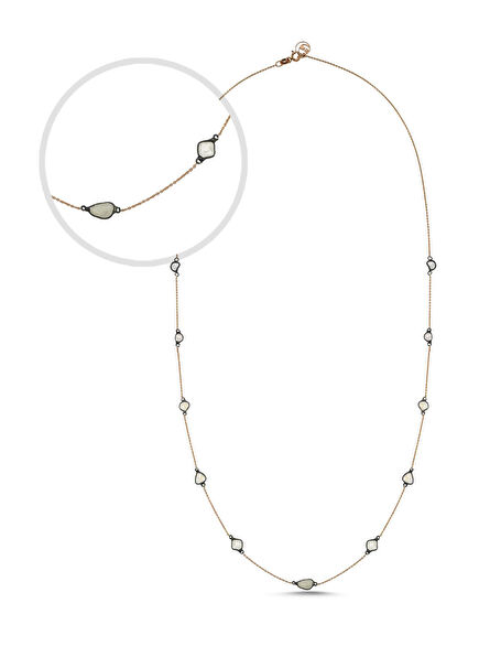 Rough Diamond Womens Gold Necklace