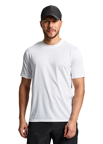 Crew Sunblock Beyaz Kısa Kollu Erkek T-shirt