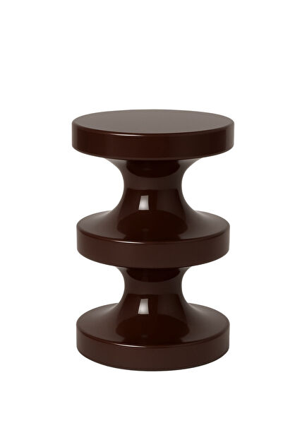 Pavi Dark Burgundy Wooden Side Table
