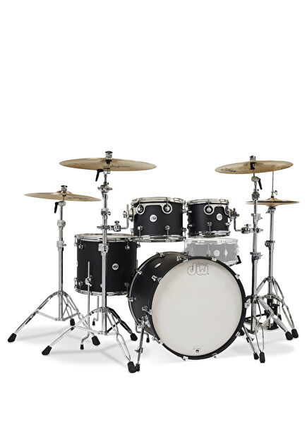 Design Series Satin Black 4 Parça Akustik Davul Seti