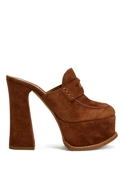 Tan Women's Suede Slippers