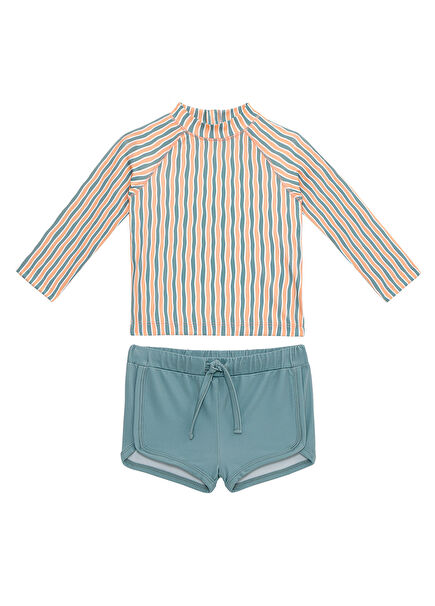Orange Oasis UV Protection Long Sleeve Baby Boy Swimsuit Set