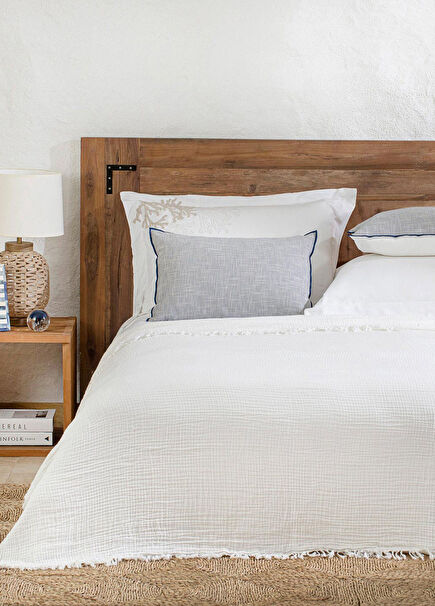 Marfa White Double Bedspread 200x220 cm