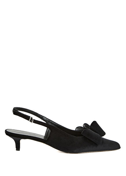 Black Bow Detailed Heels