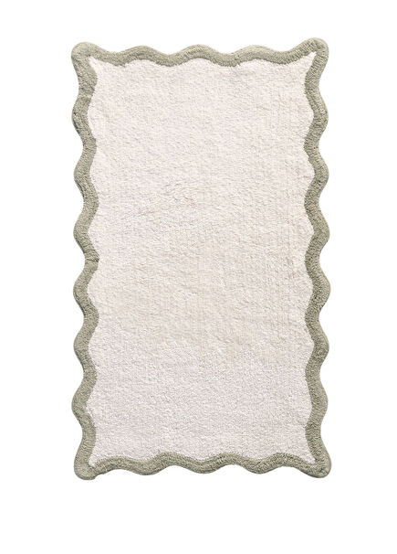 Scallop Yeşil Bambu Banyo Paspası 60 x 100 cm