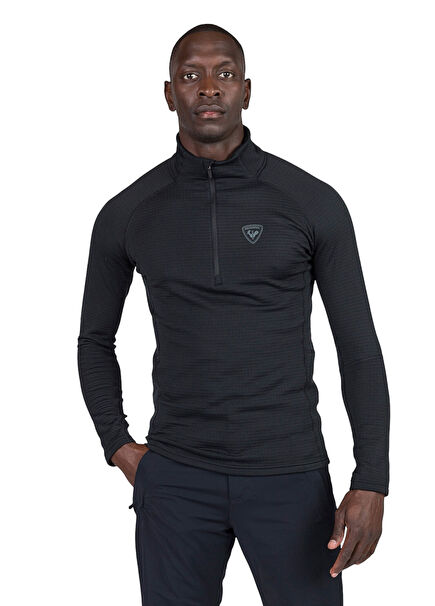 Blackside Siyah Yarım Fermuarlı Erkek Polar