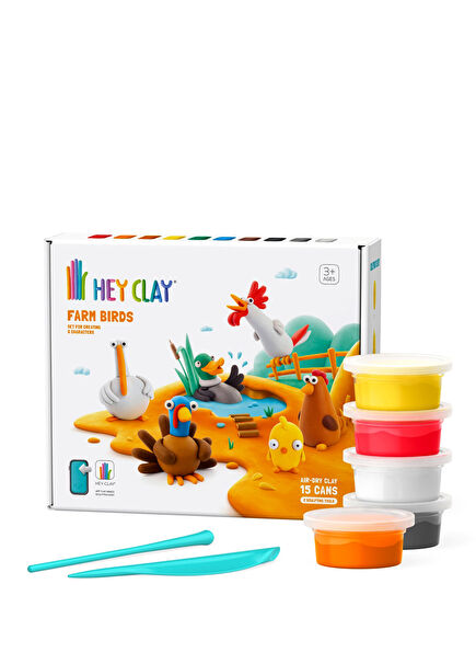 Farm Birds 15pcs Air-Dry Clay