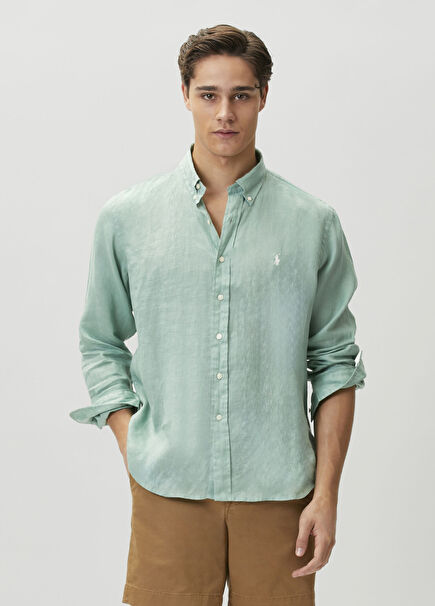 Green Linen Shirt