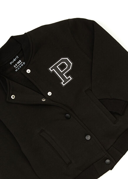 Children's Bomber Jacket With Black Raising